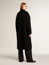 Golden Goose - Cappotto monopetto cocoon da donna di colore nero