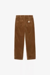 Carhartt - Pantalone Newel cinque tasche in velluto WIP H Brown Rinsed