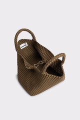 Marrea - Borsa tessuta a mano in neoprene Medium Coco fresco