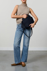 Marrea - Borsa tessuta a mano in neoprene Blu Almost Midnight