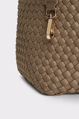 Marrea - Borsa tessuta a mano in neoprene Midi Taupe Secret