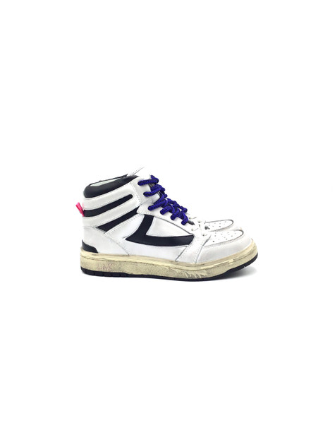 HTC - Sneakers donna Starlight  High Vintage in pelle bianca