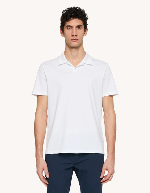 Dondup - Polo regular in jersey bianco