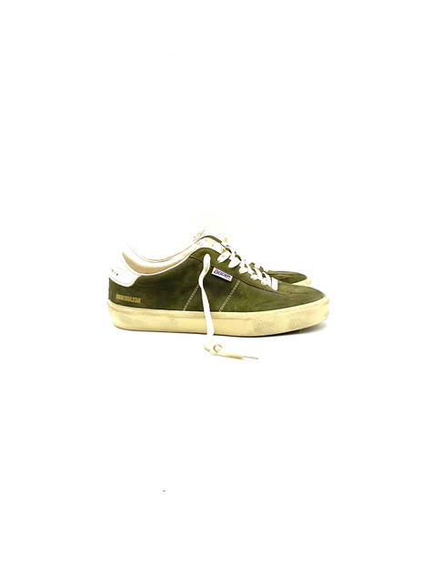 Golden Goose - Soul-Star uomo in camoscio verde militare