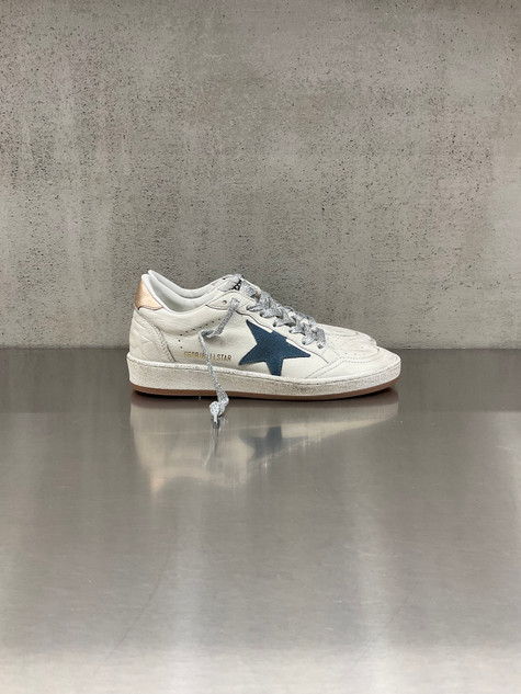 Golden Goose - Ball Star donna in pelle con stella indaco