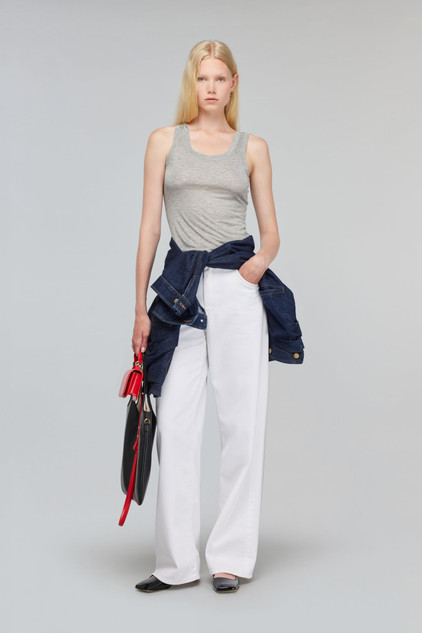Semicouture - Canotta Andreina in jersey modal grigia