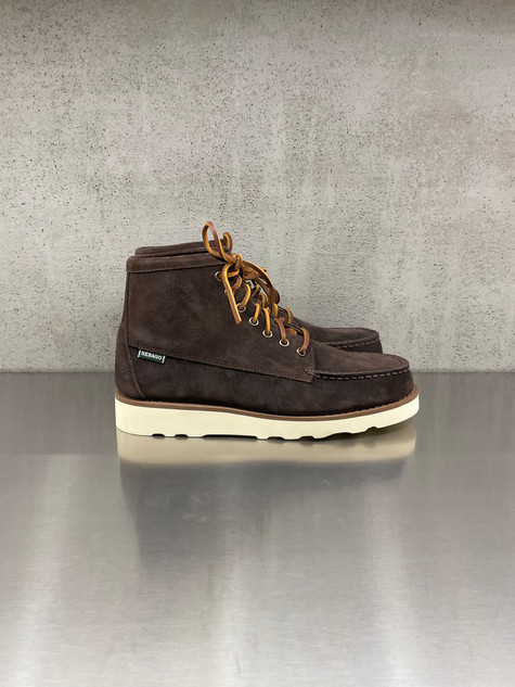 Sebago - Polacco Tala Mid stringato da uomo in pelle scamosciata dk brown
