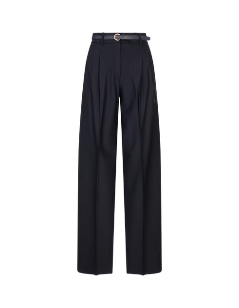 Max Mara Studio - Pantalone Entrata in saglia di lana blu