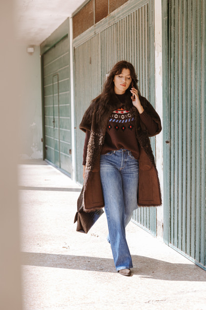 Dondup - Jeans Jacklyn wide leg in denim lavaggio medio blu