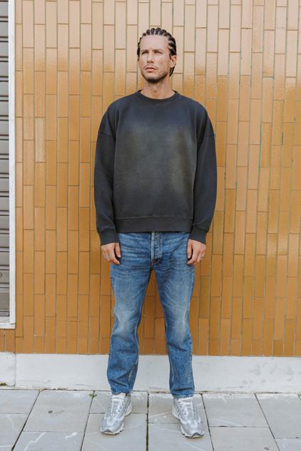 Golden Goose - Felpa Unisex in cotone color nero con logo ricamato