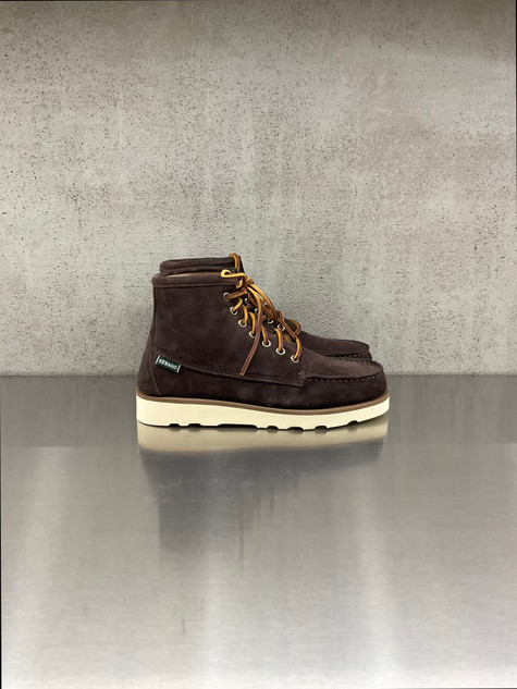 Sebago - Polacco Tala Mid stringato da donna in pelle scamosciata dk brown