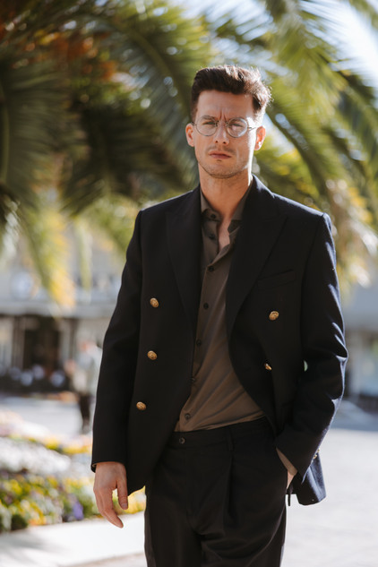 Golden Goose - Blazer Dave doppiopetto da uomo di colore blu notte