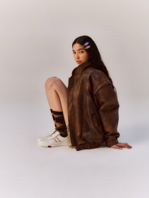 PRO-KEDS 1949 -Sneakers donna Field King in pelle bianca e rosa cipria