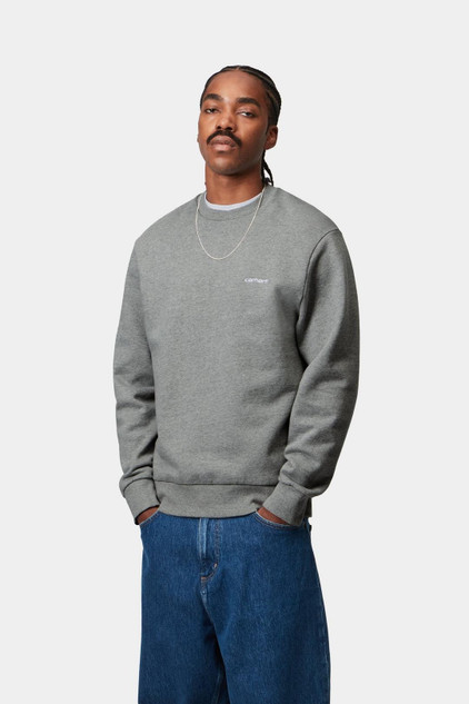 Carhartt - Script embroidery sweatshirt grey heather / white