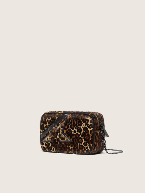 Golden Goose - Mini Star Bag in cavallino animalier con stella ton sur ton