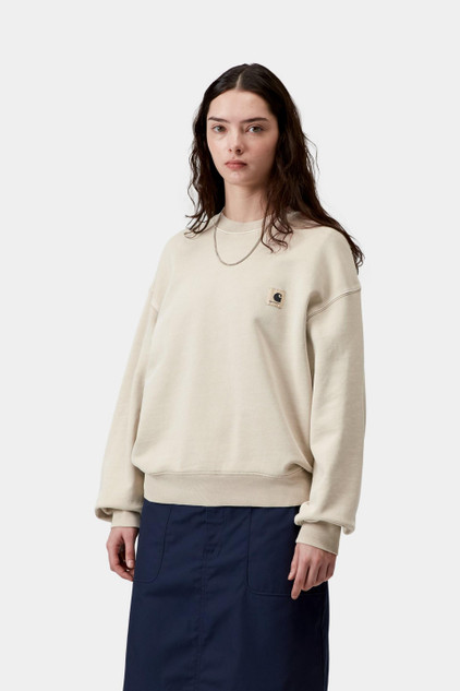 Carhartt - Felpa W' Nelson Sweatshirt Stone Garment dyed