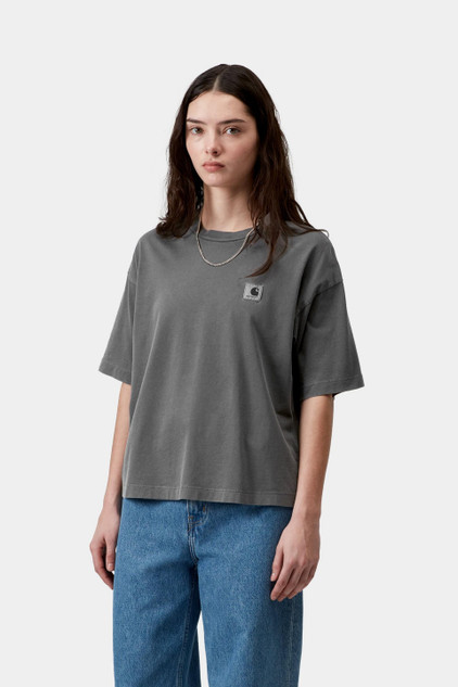 Carhartt - T-Shirt W' S/S Nelson Black Garment dyed