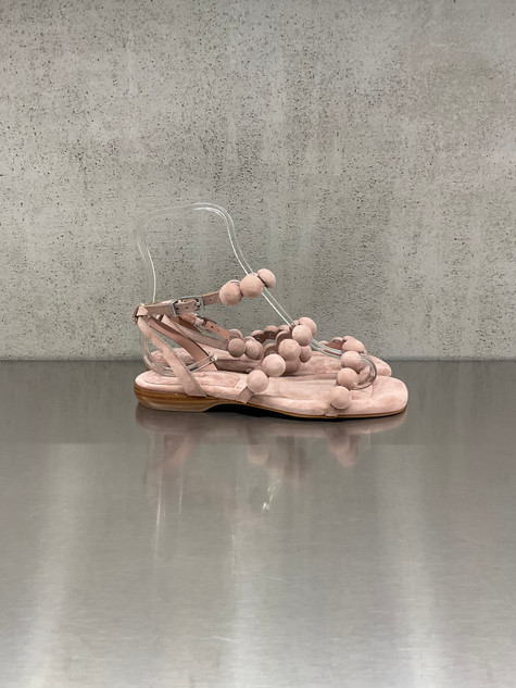 ASH - Sandalo Regy in pelle scamosciata rosa cipria