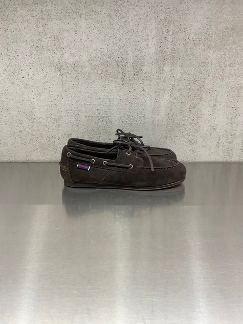 Sebago - Scarpe da barca mocassino Owen da donna moka con suola in pelle