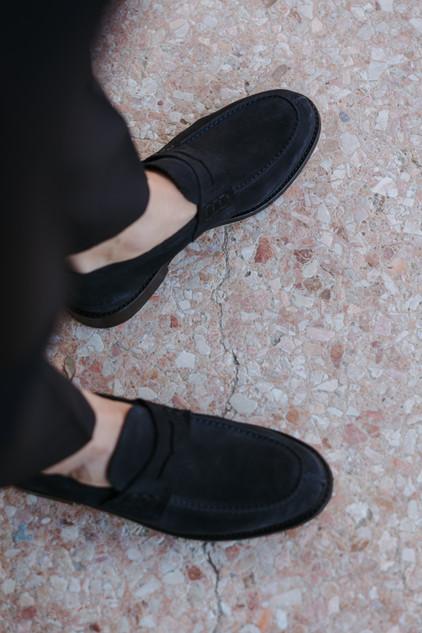 Berwick 1707 - Mocassino Repello 5169 in pelle scamosciata blu