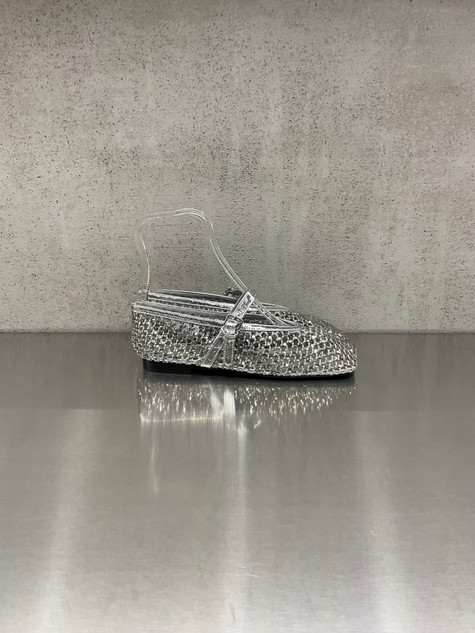 Loafer - Ballerina Christen con cristalli applicati argento