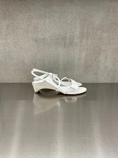 Roberto Del Carlo - Sandalo con tacco in pelle bianca