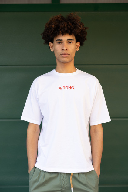 Aspesi - T-shirt uomo in jersey di cotone con stampa -Wrong-