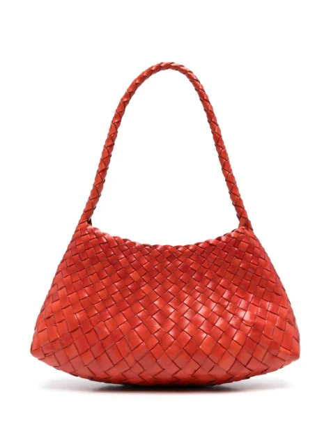 Dragon - Borsa Rosanna in pelle intrecciata arancio