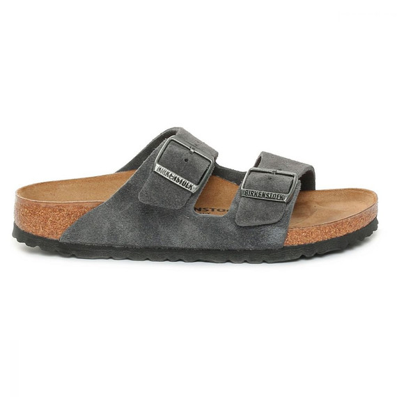 Birkenstock - Arizona uomo plantare morbido charcoal antracite