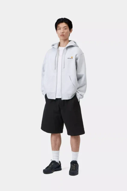 Carhartt - Bermuda uomo Floyde Black Garment dyed