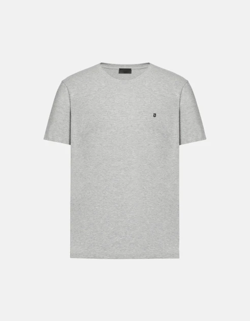 Dondup - T-shirt girocollo regular in jersey di cotone colore grigio