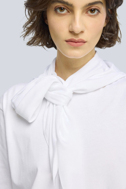Semicouture - T-shirt Chonise in cotone bianco