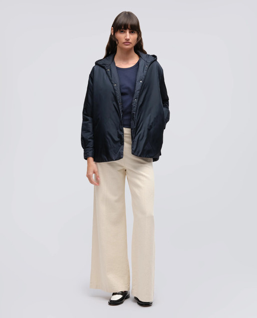 Aspesi - Giubbotto donna Bhet con cappuccio nylon imbottito blu