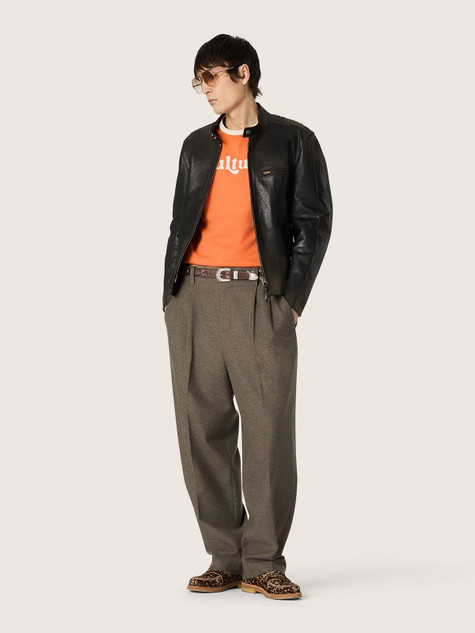 Golden Goose - Giacca biker da uomo in pelle nera