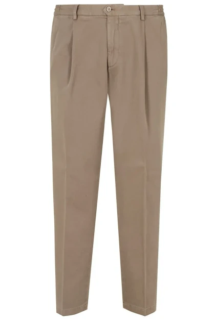 Briglia - 1949 - Pantaloni COURMAYEUR43 in cotone plissettati beige