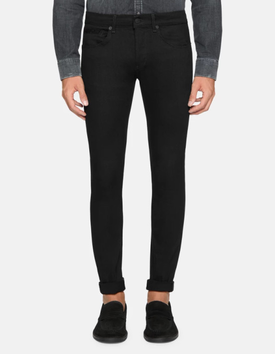 Dondup - Jeans George skinny in denim stretch nero