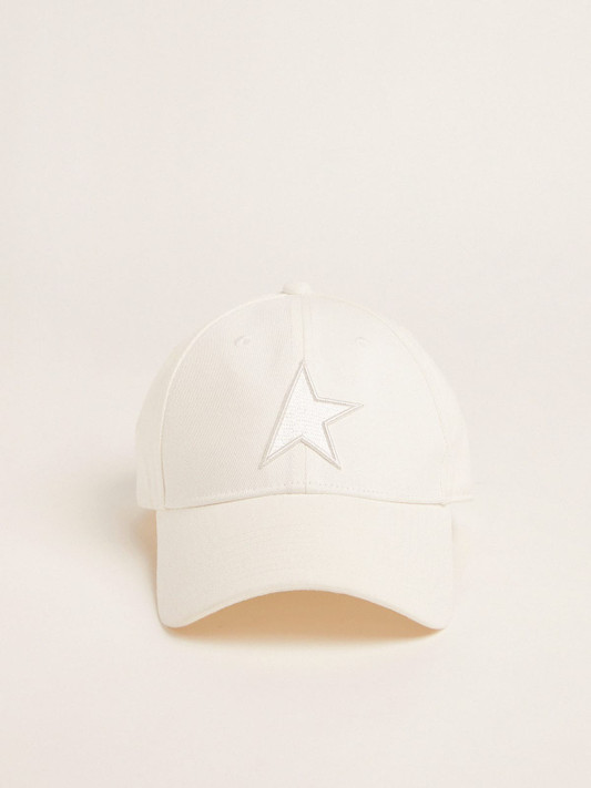 Golden Goose - Cappellino da baseball bianco con stella