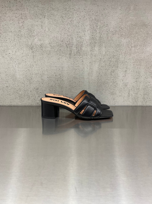Bibi Lou - Sandalo Holly con tacco in pelle nera