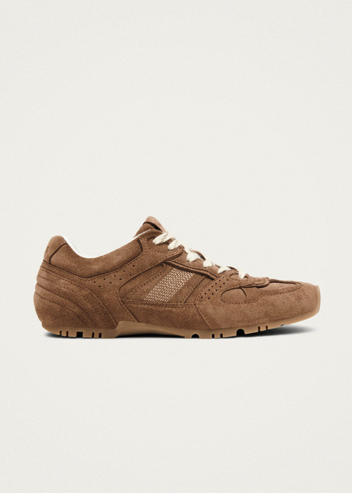 Alohas - Sneakers Uomo Tb.56 suede in pelle color cioccolato