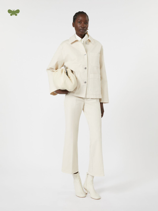 Max Mara Weekend - Jeans Polonia in bull di cotone stretch avorio Max Mara Weekend - Jeans Polonia in bull di cotone stretch avorio