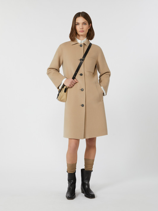 Max Mara Weekend - Cappotto Zenone monopetto in lana beige chiaro Max Mara Weekend - Cappotto Zenone monopetto in lana beige chiaro