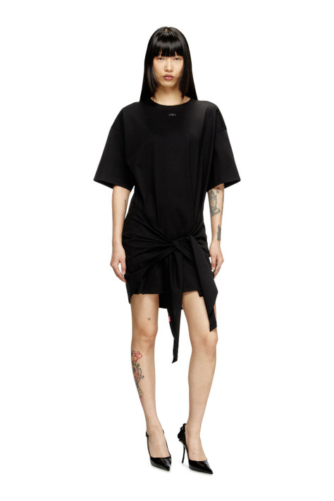 Diesel - Abito T-shirt D-Eivor con nodo frontale nero Diesel - Abito T-shirt D-Eivor con nodo frontale nero