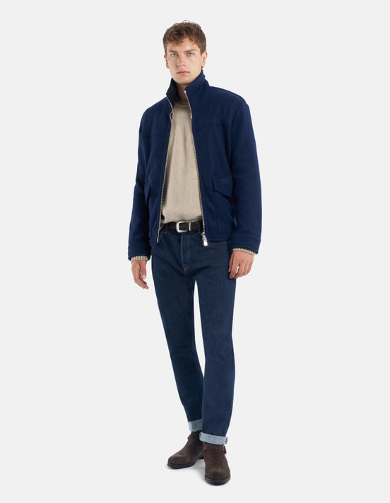 Dondup - Jeans Icon regular in denim stretch lavaggio scuro pulito Dondup - Jeans Icon regular in denim stretch lavaggio scuro pulito