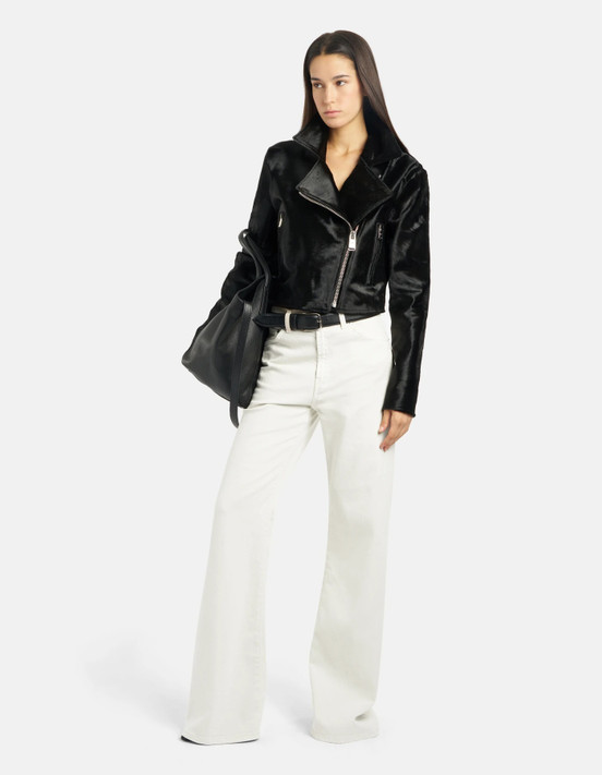 Dondup - Jeans Amber wide leg in bull stretch burro