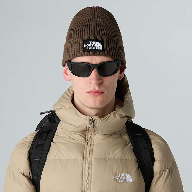 The North Face - Berretto con risvolto e logo box TNF Smokey Brown The North Face - Berretto con risvolto e logo box TNF Smokey Brown