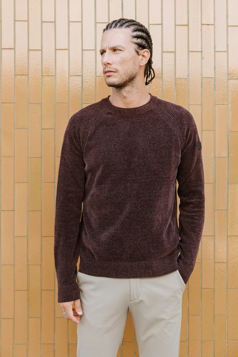 RRD - Maglia uomo Velvet Round Knit bordeaux RRD - Maglia uomo Velvet Round Knit bordeaux