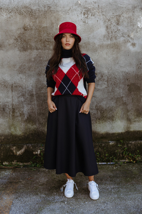 Golden Goose - Gonna da donna in lana di colore blu notte Golden Goose - Gonna da donna in lana di colore blu notte