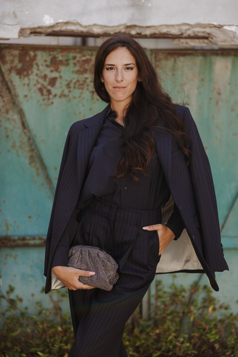 Golden Goose - Blazer monopetto da donna in lana colore blu notte Golden Goose - Blazer monopetto da donna in lana colore blu notte