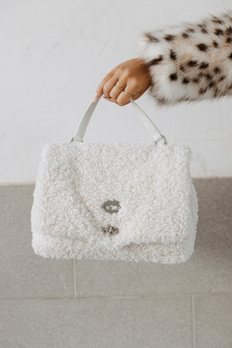 Zanellato - Borsa Postina small in tessuto White Merinos Zanellato - Borsa Postina small in tessuto White Merinos