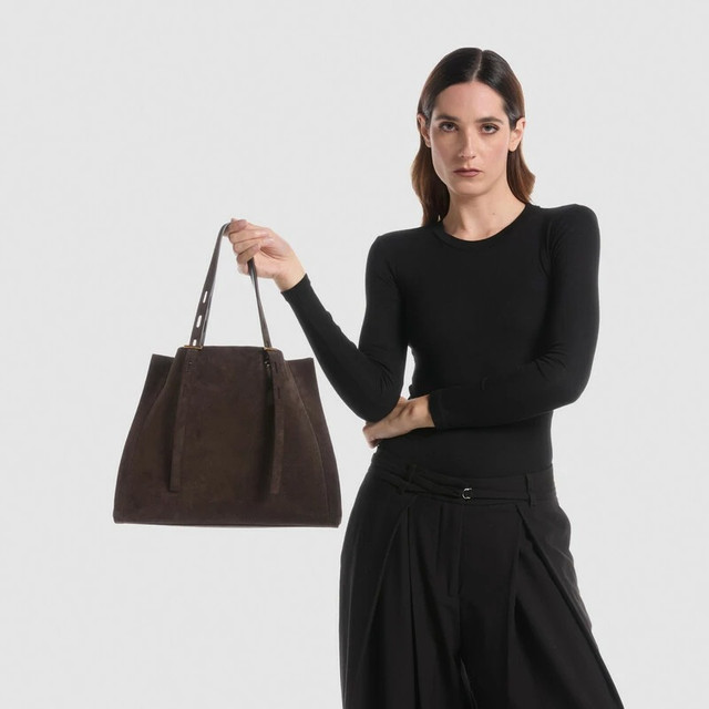 Mino Bossi - Borsa Paula in suede testa di moro Mino Bossi - Borsa Paula in suede testa di moro